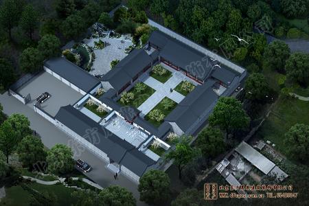 園林式豪華四合院設(shè)計